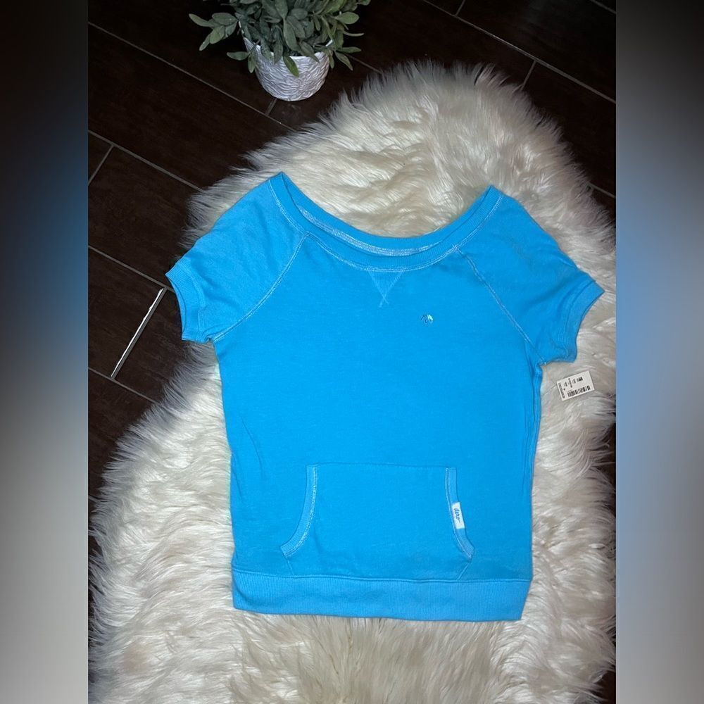 Aeropostale turquoise off the shoulder T shirt sz large